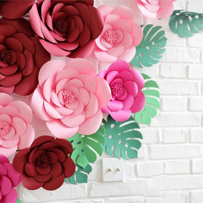 Art And Craft For Nursery - DIY Artificial Large Paper Rose Flowers
