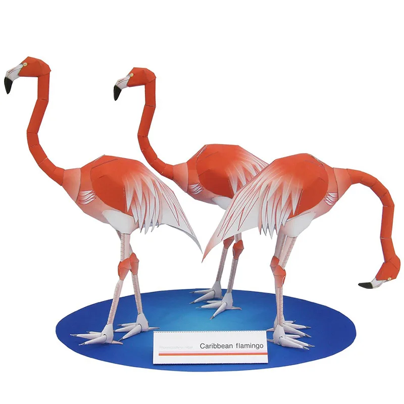 Art Craft Center - Caribbean Flamingo Folding Three Bird Origami
