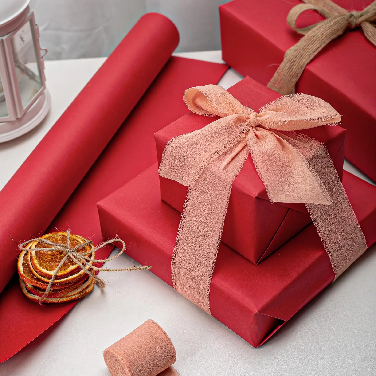 Art Craft Recycled Materials - Kraft Paper red Ideal for Gift