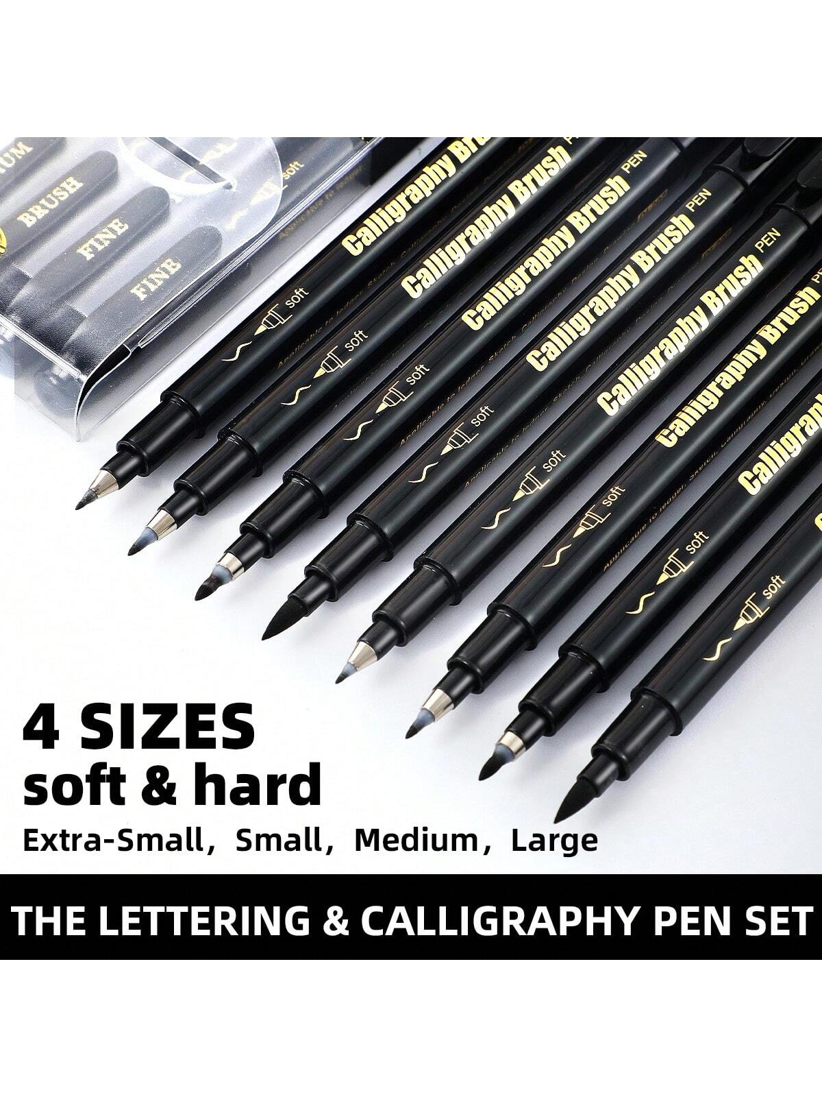 Art Craft School - Black Calligraphy Art Marker Brush Pens,
