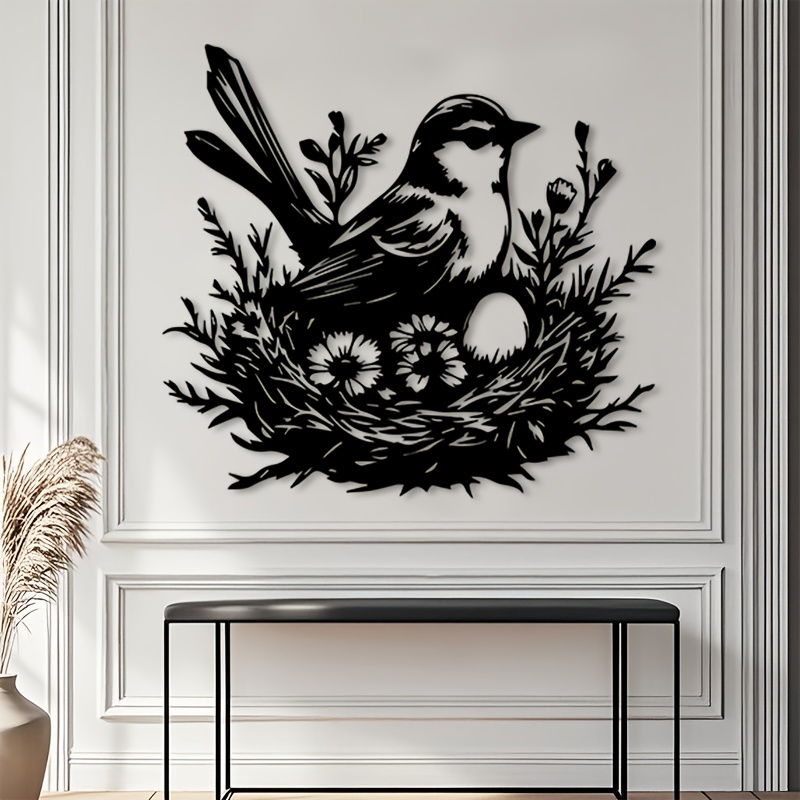 Art And Craft For Nursery - CIFBUY Metal Wall Art Bird Nest