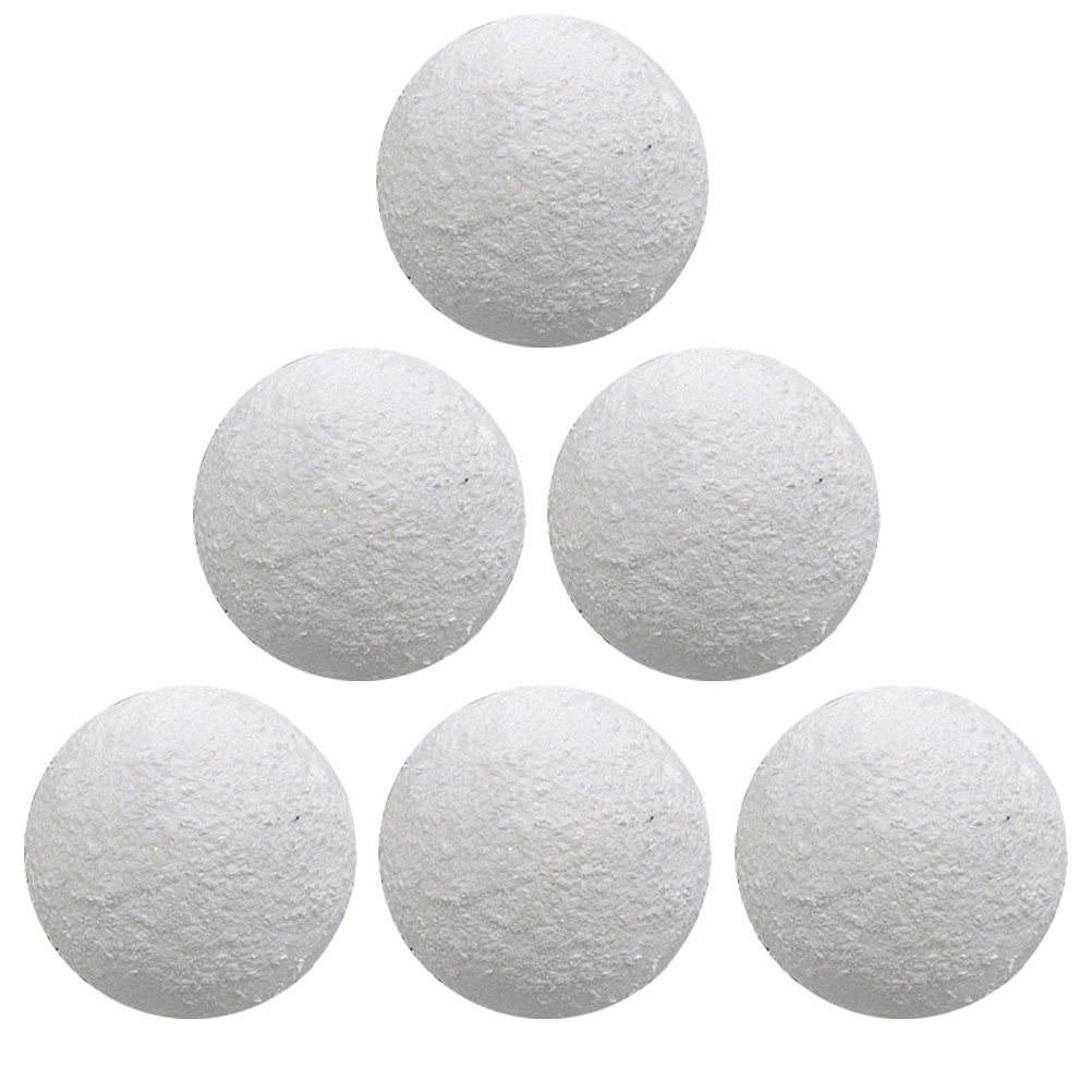 Art Craft School - 6Pcs White Xmas Ball Solid Dense