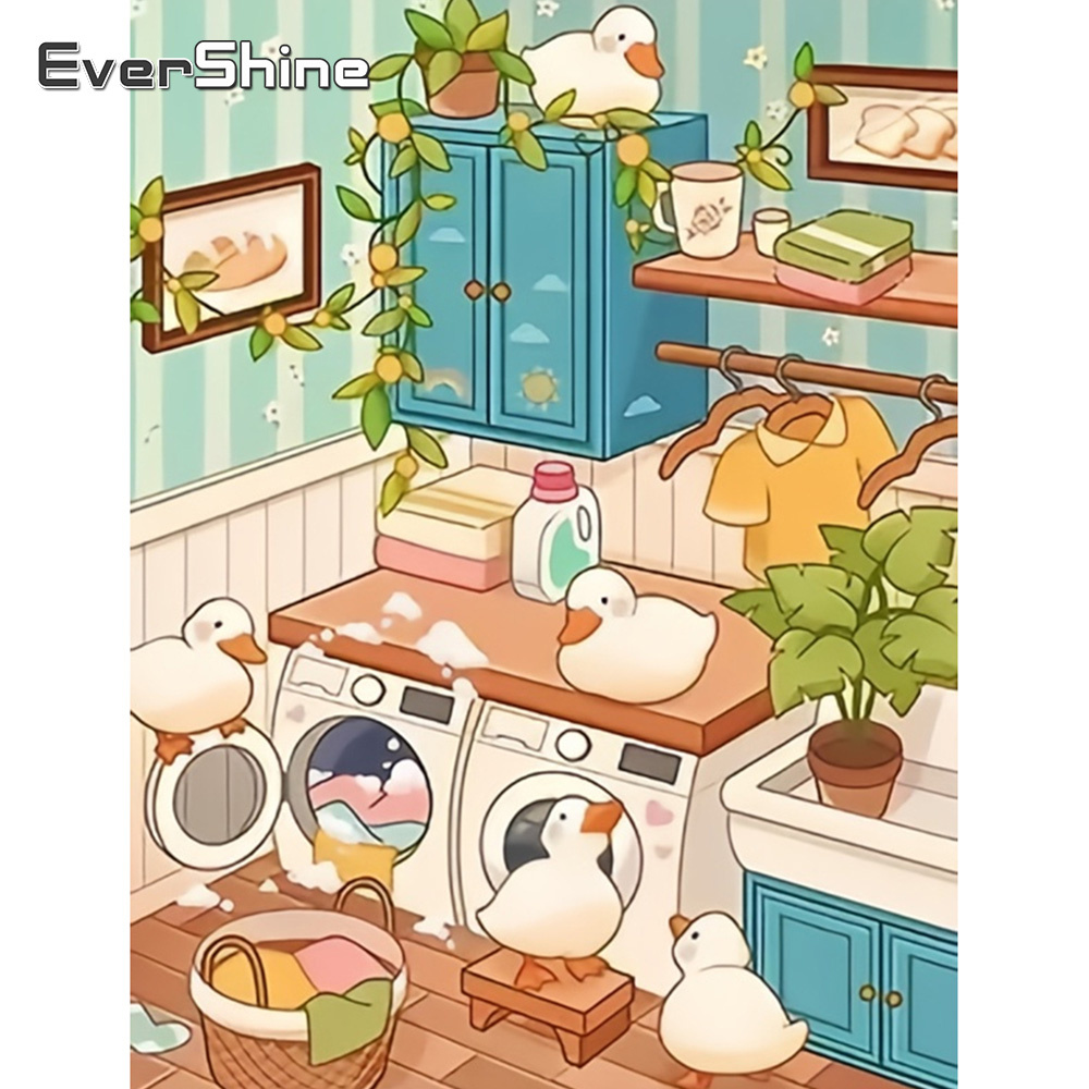 Art Craft Duck - EverShine Full Square Round Diamond Painting