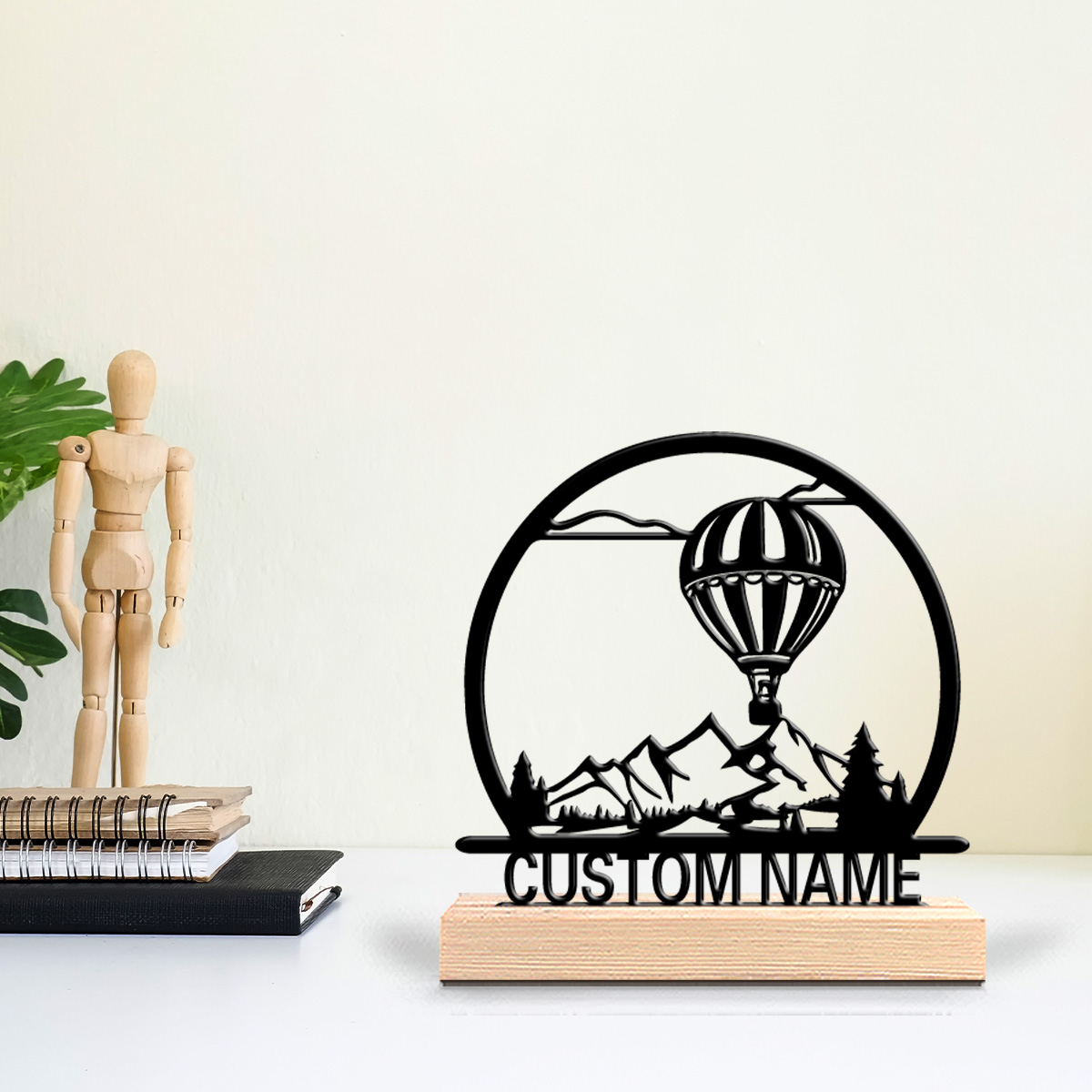 Art Craft Us - 1pc Hot air balloon Customized Name