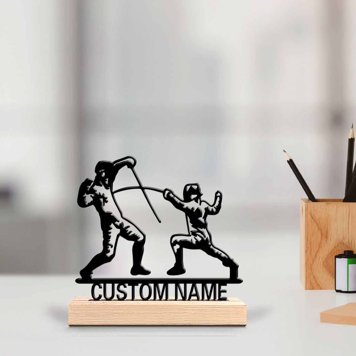Art Craft Us - 1pc Modern Fencing Personalized Text Metal