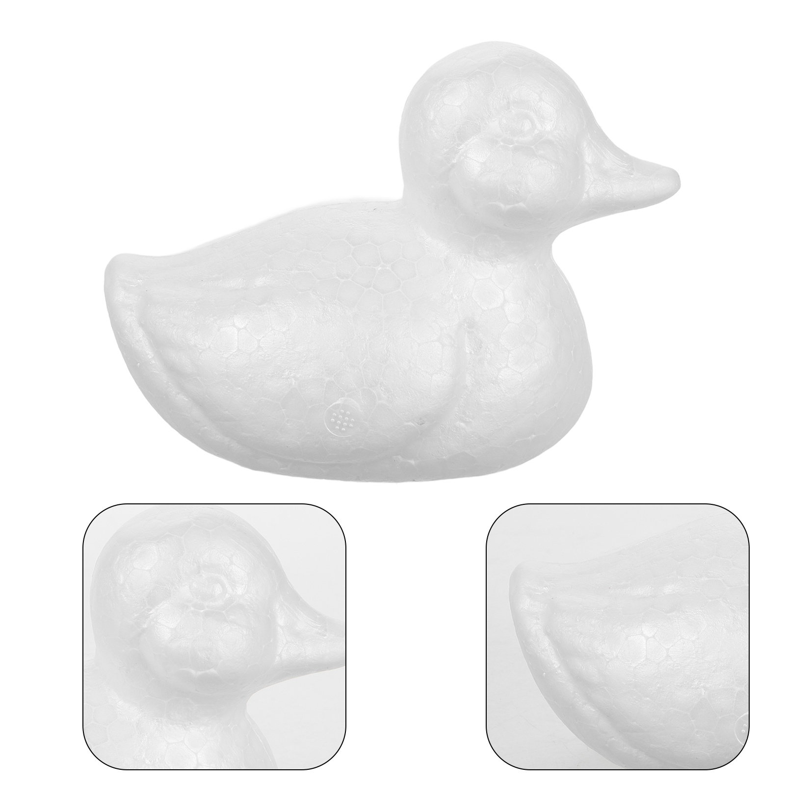 Art Craft Duck - 5pcs Foam Duck Shapes White Polystyrene