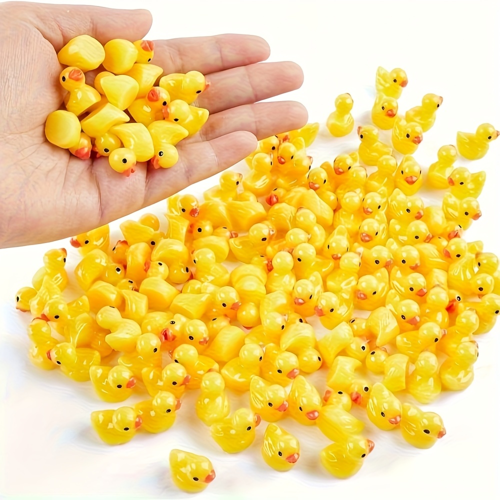 Art Craft Duck - 100Pcs Yellow Mini Duck Bulk Resin