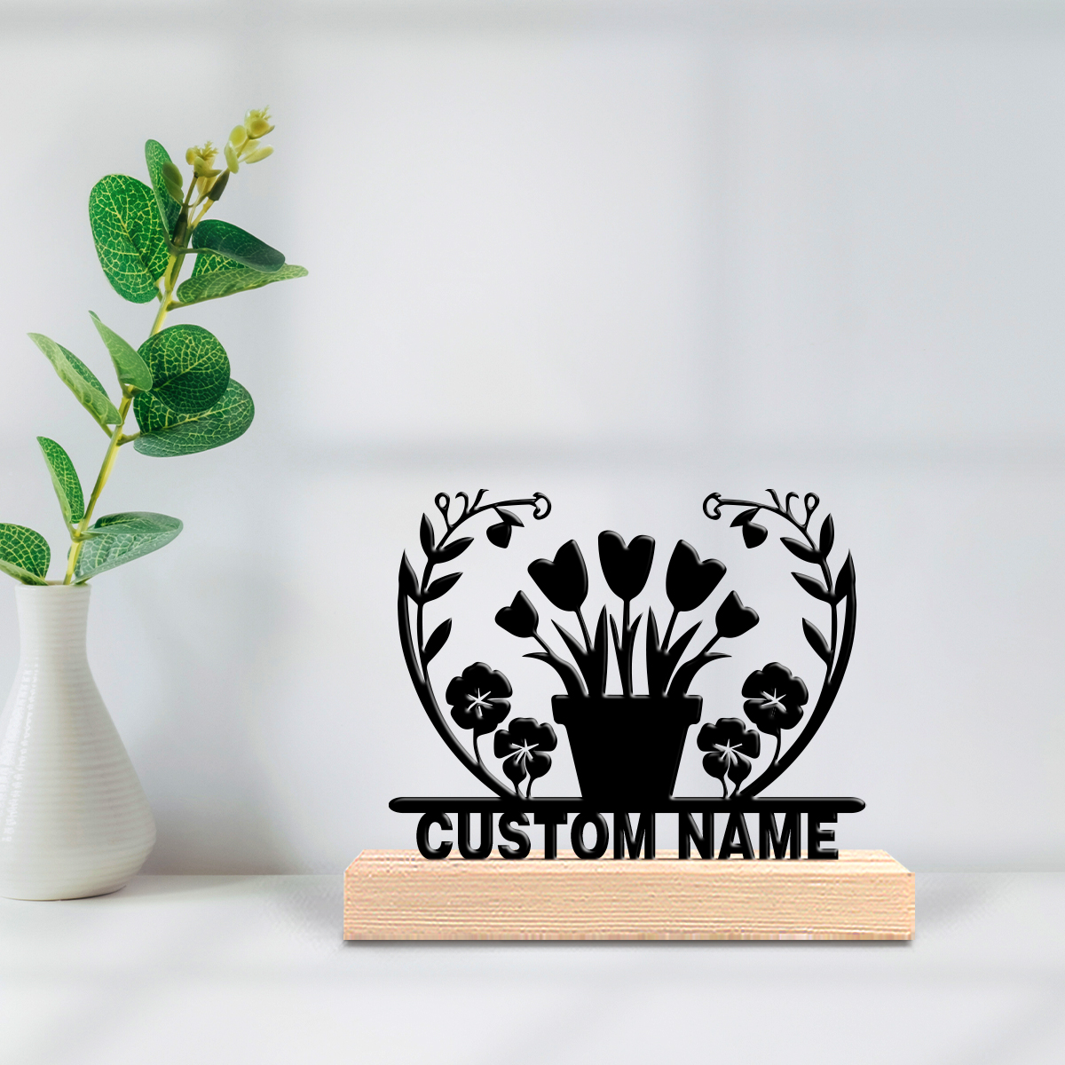 Art Craft Us - 1pc flower grass Custom Text Iron