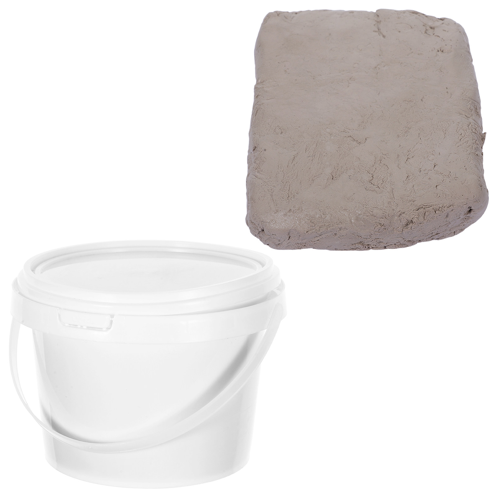 Art Craft School - 1Set White Air Dry Clay Bucket