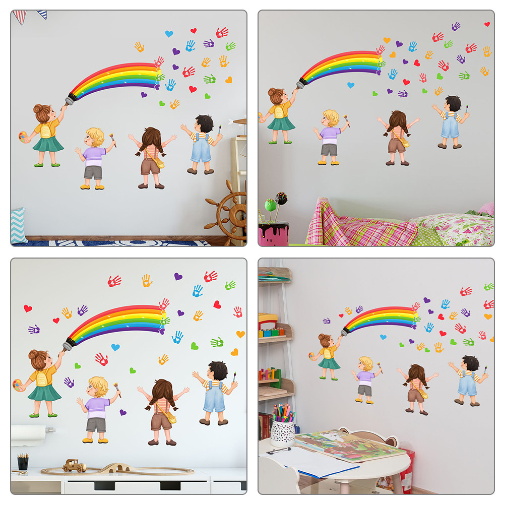 Art And Craft For Nursery - DIY Self Rainbow Rainbow Wall Decor
