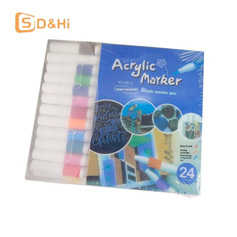 24 Colors Acrylic Paint Marker - Art Craft School 评论和价格