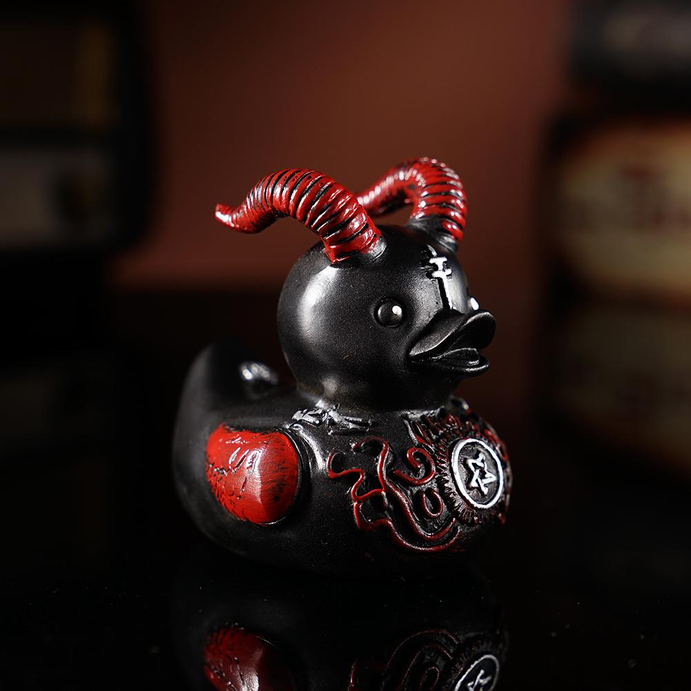 Gothic Satan Duck Statue Goth  - Art Craft Duck 评论和价格