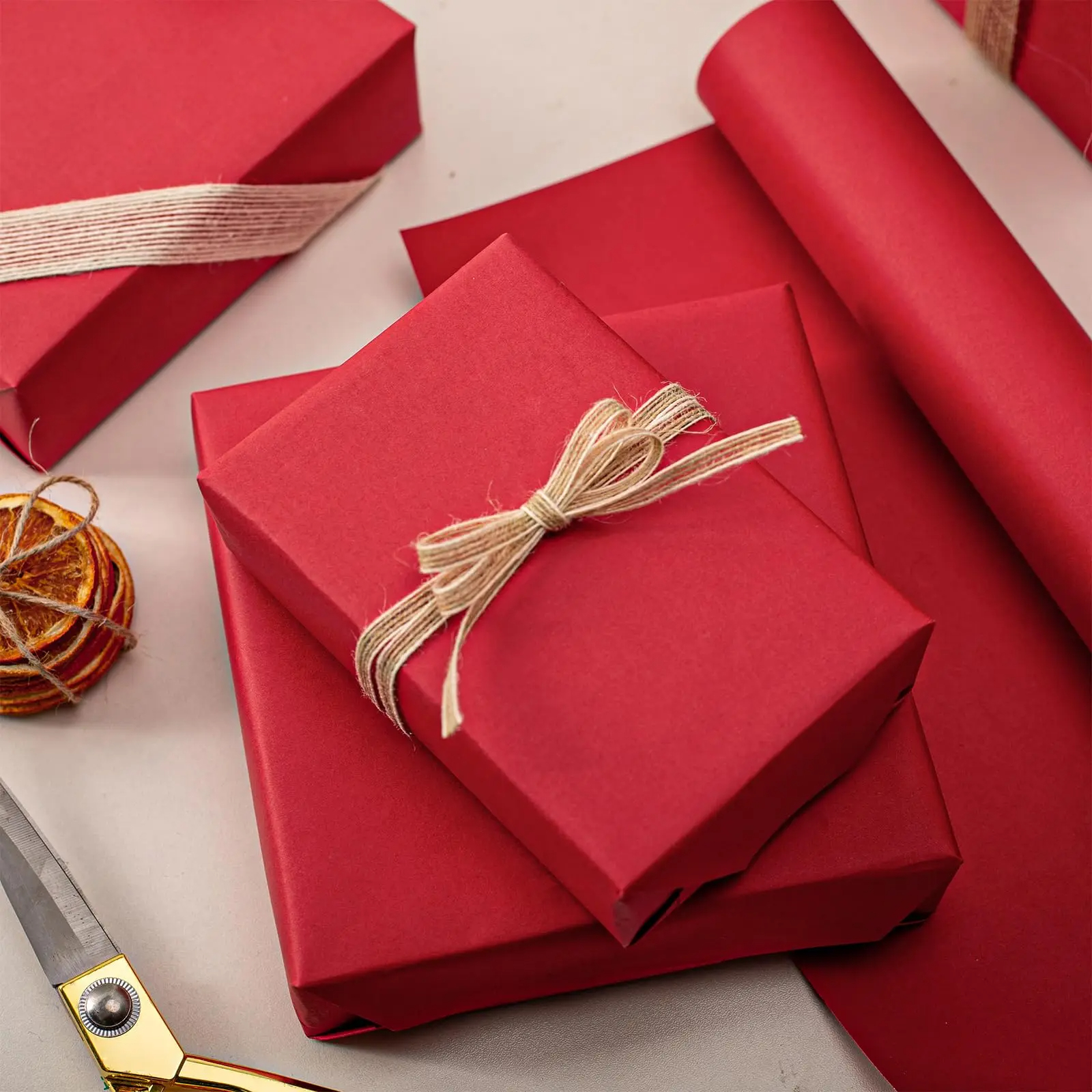 Kraft Paper red Ideal for Gift - Art Craft Recycled Materials 评论和价格