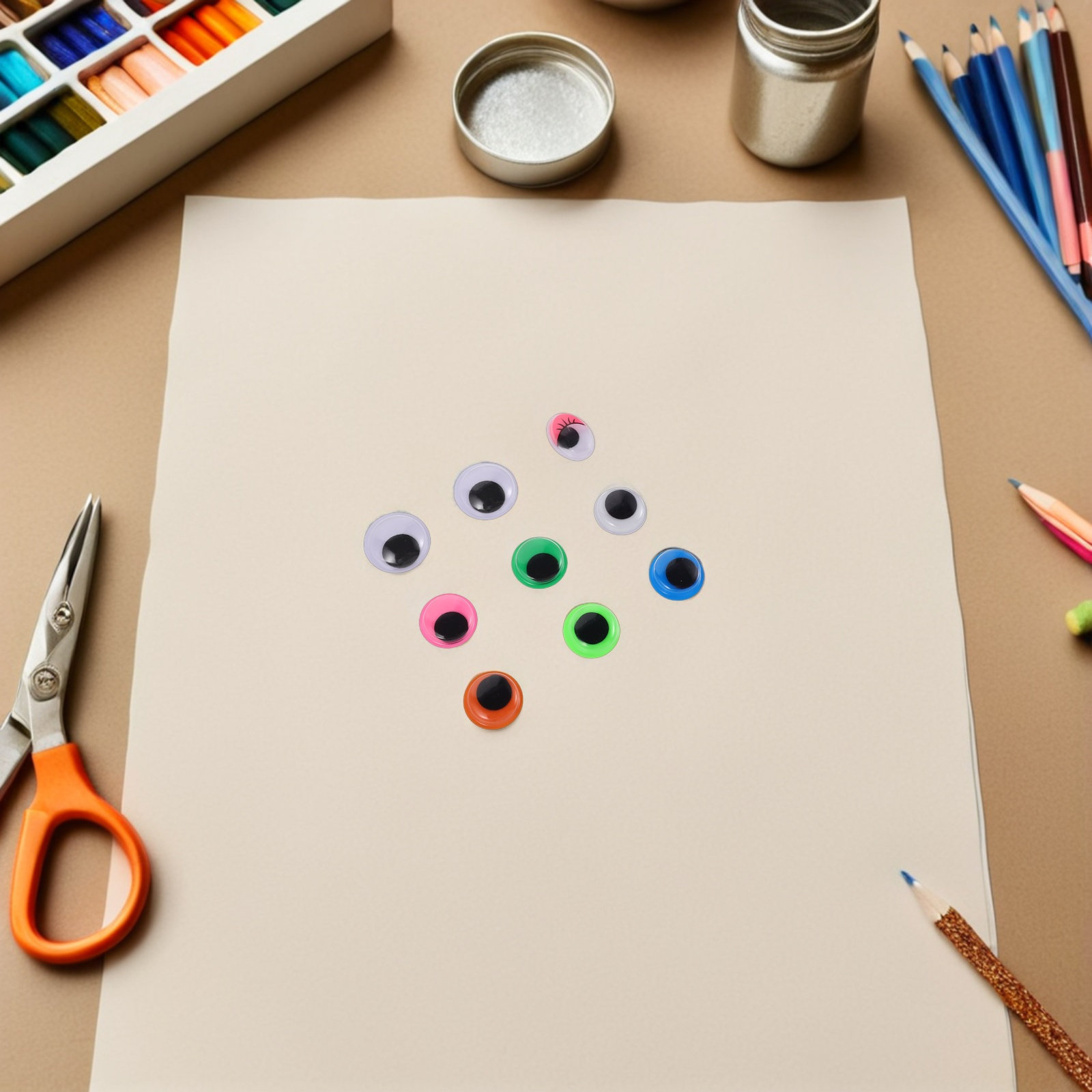 1680Pcs Googly Eyes Self Adhes - Art Craft School 评论和价格