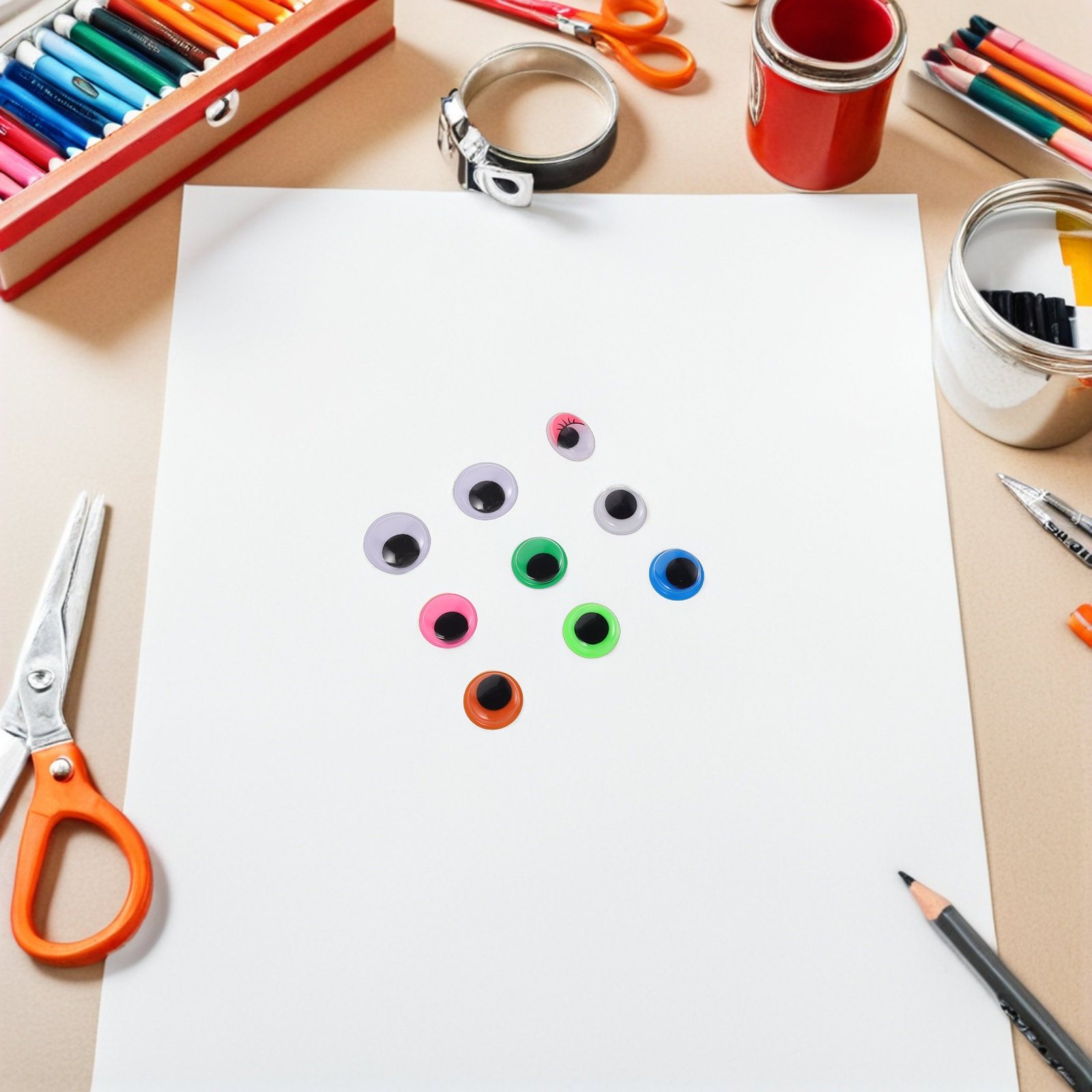 1680Pcs Googly Eyes Self Adhes - Art Craft School 评论和价格