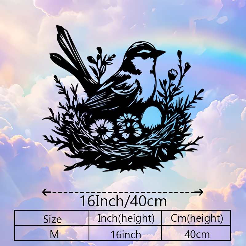 CIFBUY Metal Wall Art Bird Nes - Art And Craft For Nursery 评论和价格