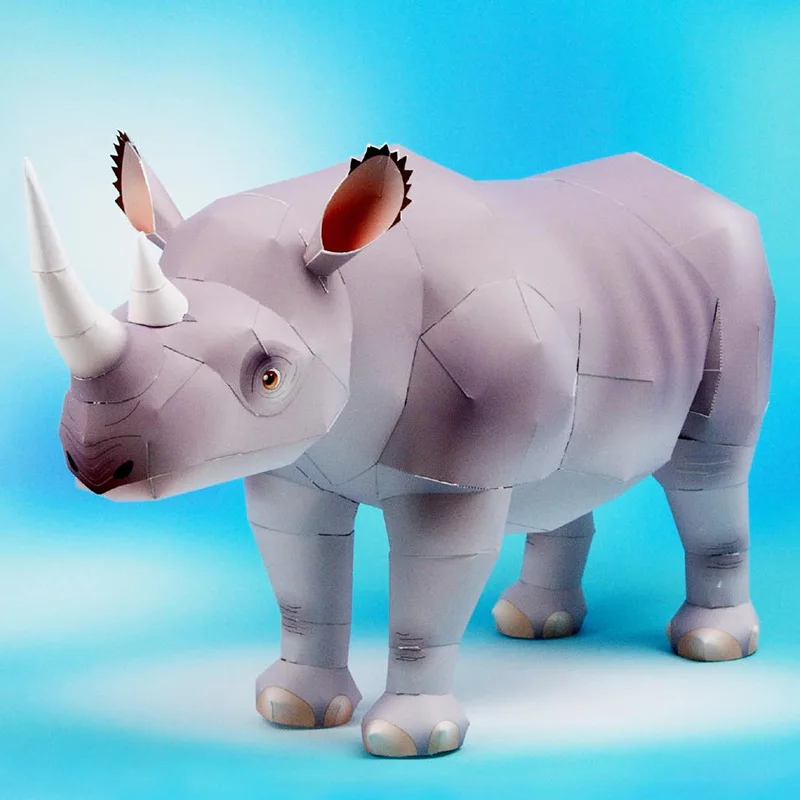 Rhinoceros Hook-lipped Handmad - Art Craft Center 评论和价格