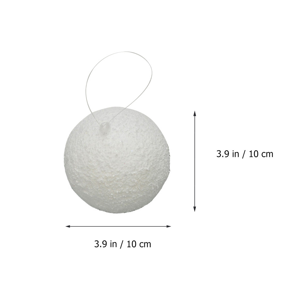 6Pcs White Xmas Ball Solid Den - Art Craft School 评论和价格