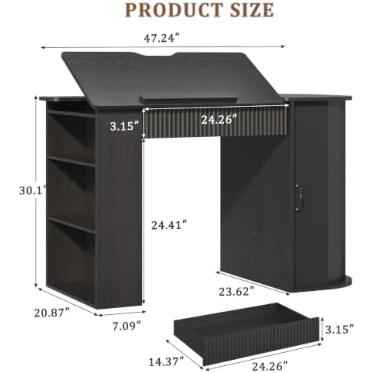 Drafting Table with Storage Ca - Art Craft Us 评论和价格