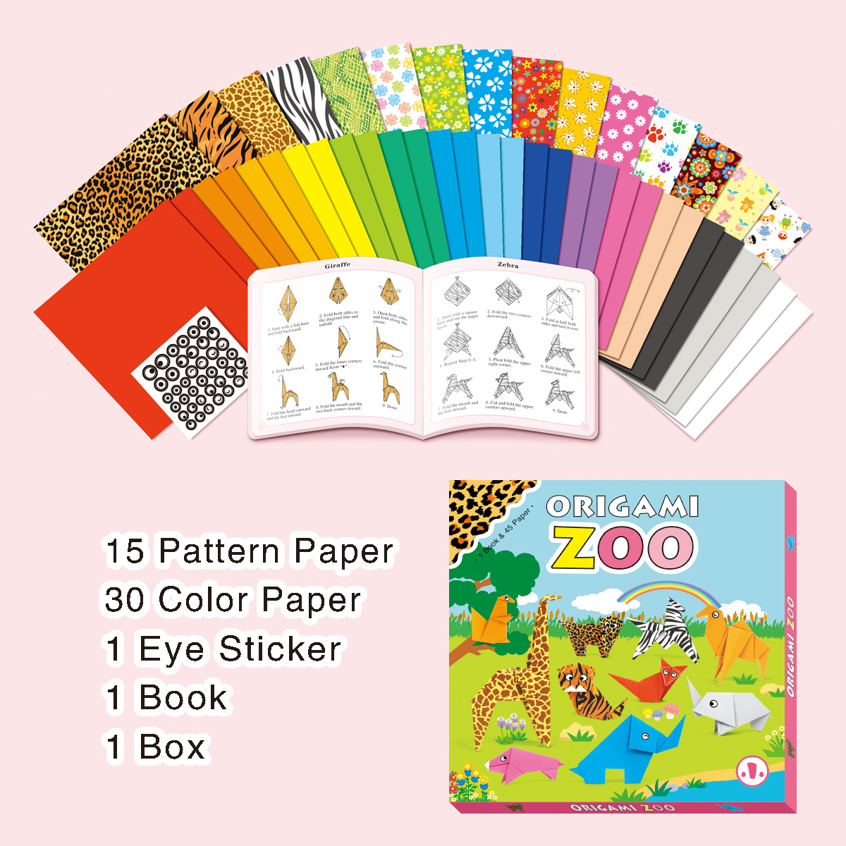 Kids DIY Origami Zoo Craft Kit - Art Craft Zoo 评论和价格