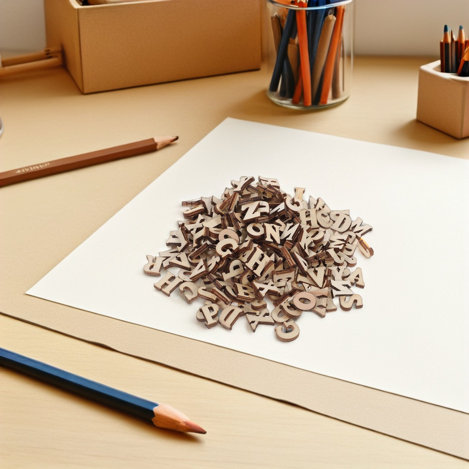 416Pcs Small Wooden Alphabet L - Art And Craft For Nursery 评论和价格