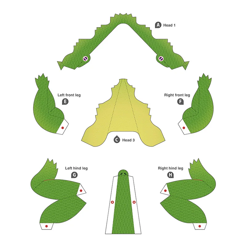 Crocodile Folding Origami Art  - Art Craft Center 评论和价格