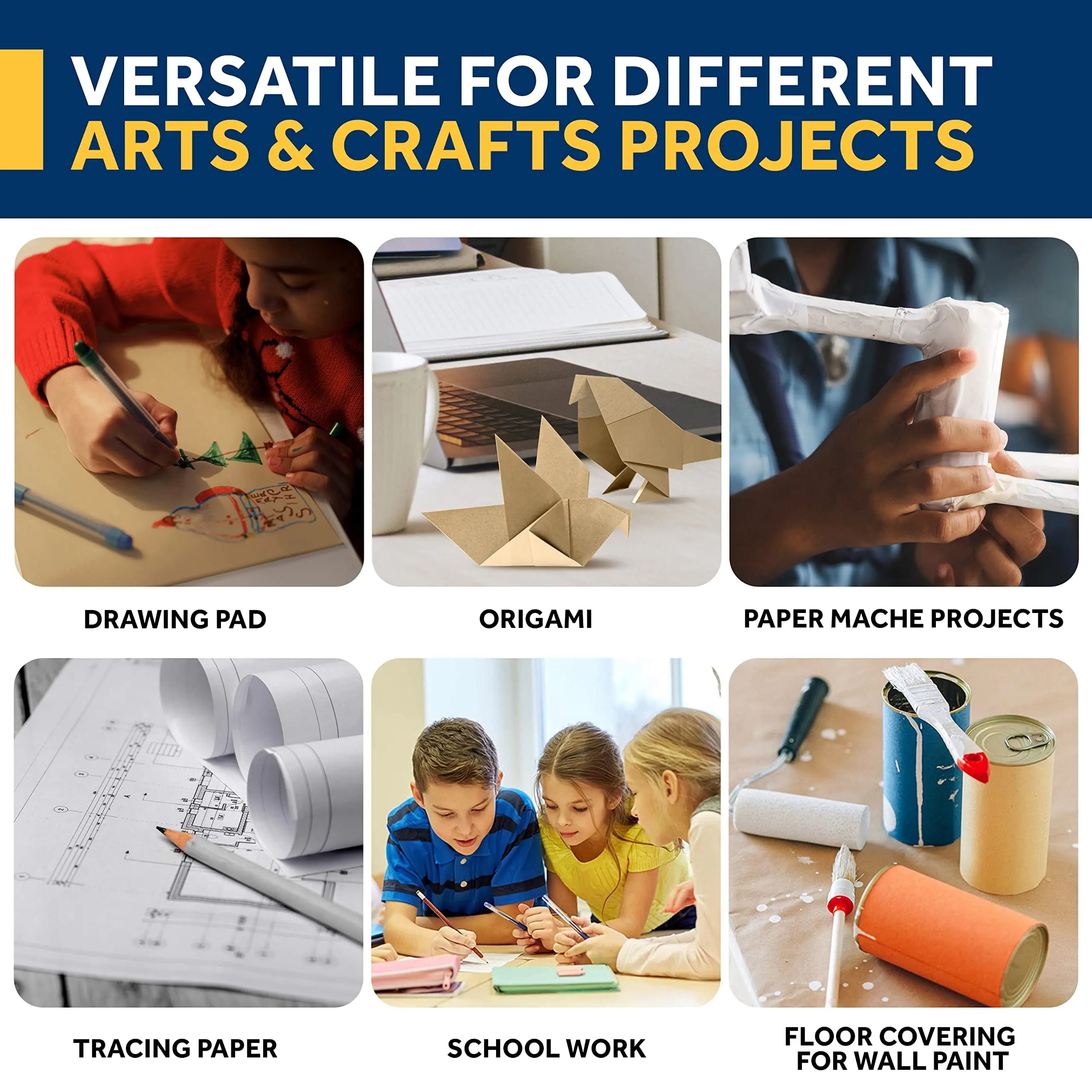 Kraft Paper Brown Ideal for Gi - Art Craft Recycled Materials 评论和价格