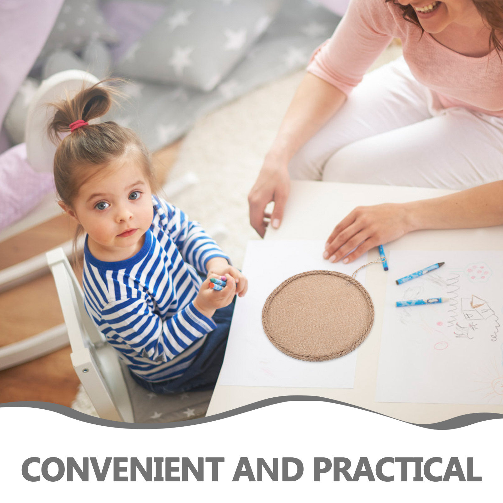 4Pcs Kids String Board Linen C - Art And Craft For Nursery 评论和价格