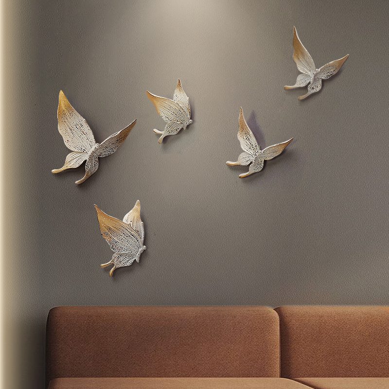 5pcs 3D Colorful Butterfly Wal - Art And Craft For Nursery 评论和价格
