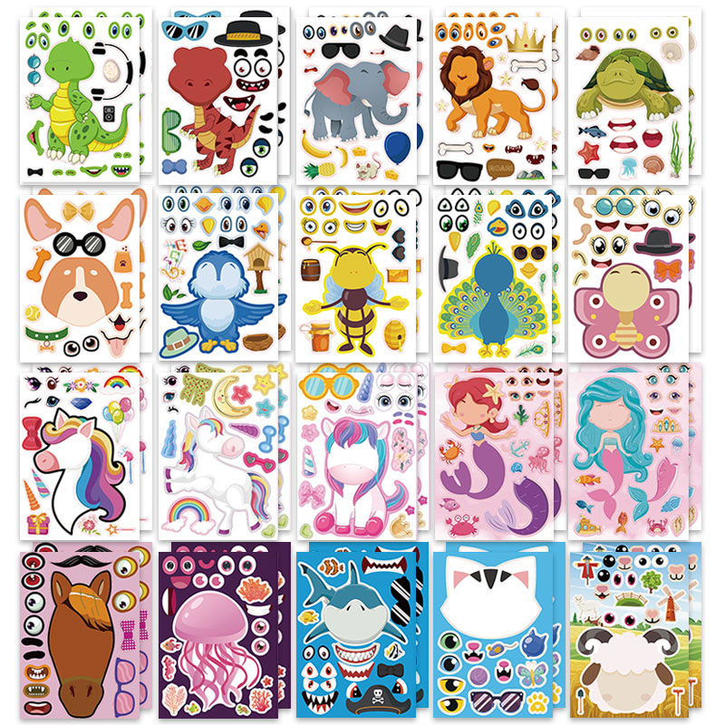 12/24 Sheets Make a Face Stick - Art Craft Zoo 评论和价格
