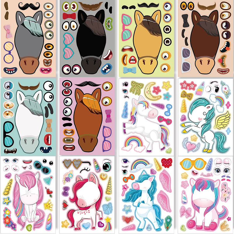 12/24 Sheets Make a Face Stick - Art Craft Zoo 评论和价格
