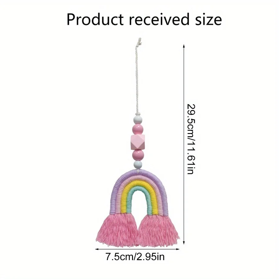 Pink Rainbow Wind Chimes Weavi - Art And Craft For Nursery 评论和价格