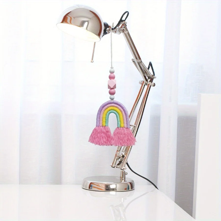 Pink Rainbow Wind Chimes Weavi - Art And Craft For Nursery 评论和价格