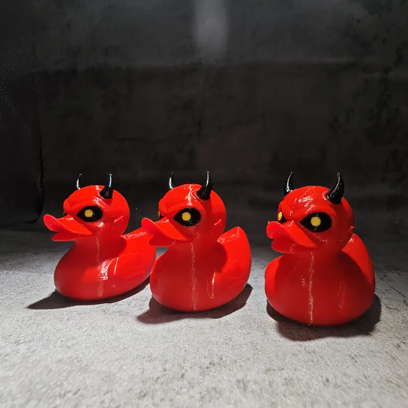 3D Printed Devil Duck Statue D - Art Craft Duck 评论和价格