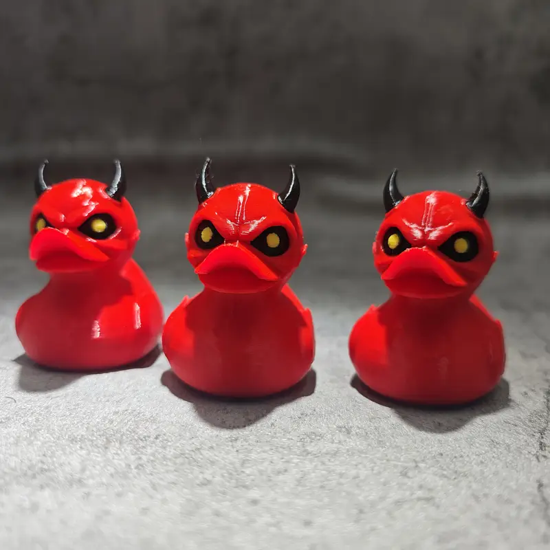 3D Printed Devil Duck Statue D - Art Craft Duck 评论和价格