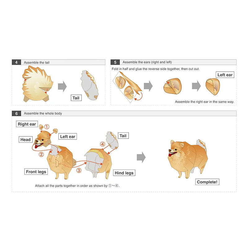 Pomeranian Dog Folding Origami - Art Craft Center 评论和价格