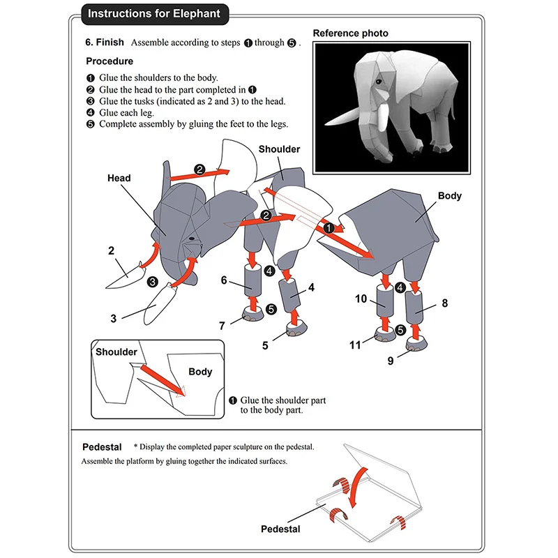 African Elephant Origami Art M - Art Craft Center 评论和价格