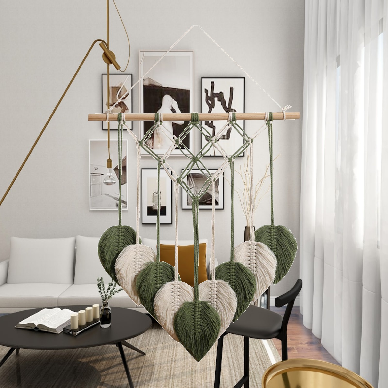 Woven Tapestry Macrame Wall Ha - Art And Craft For Nursery 评论和价格