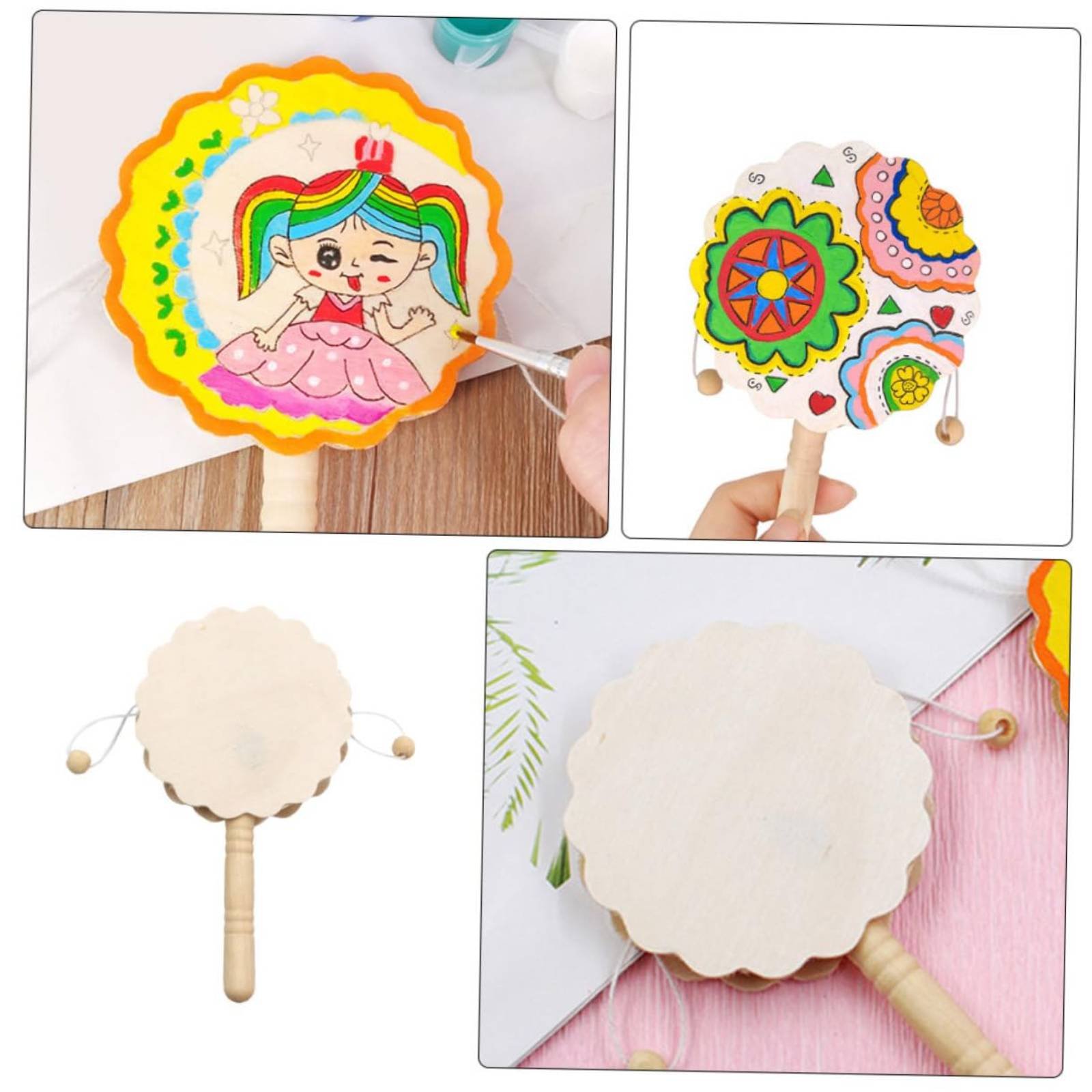 DIY Wooden Rattle Drum Even-Su - Art Craft Workshop 评论和价格