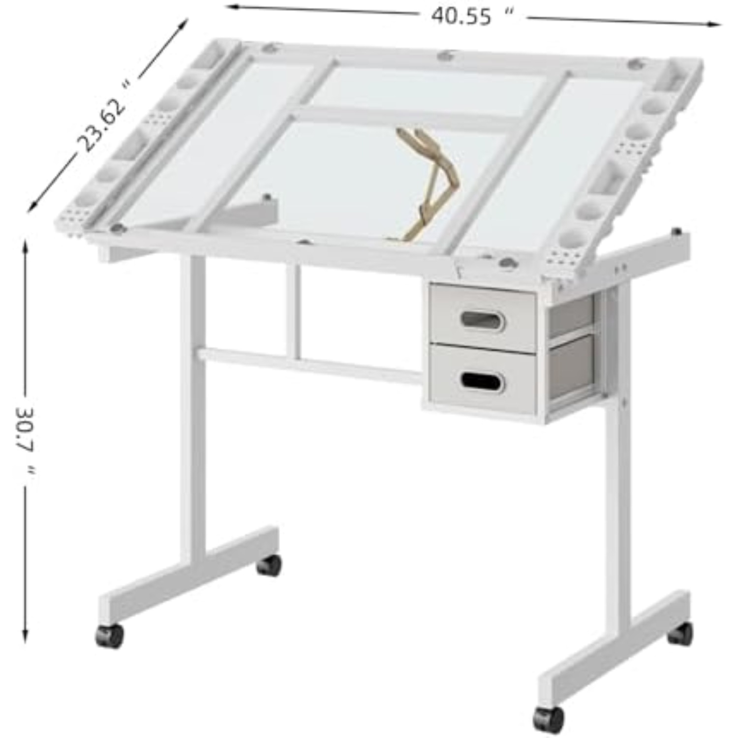 Rolling Drafting Table Desk, P - Art Craft Us 评论和价格