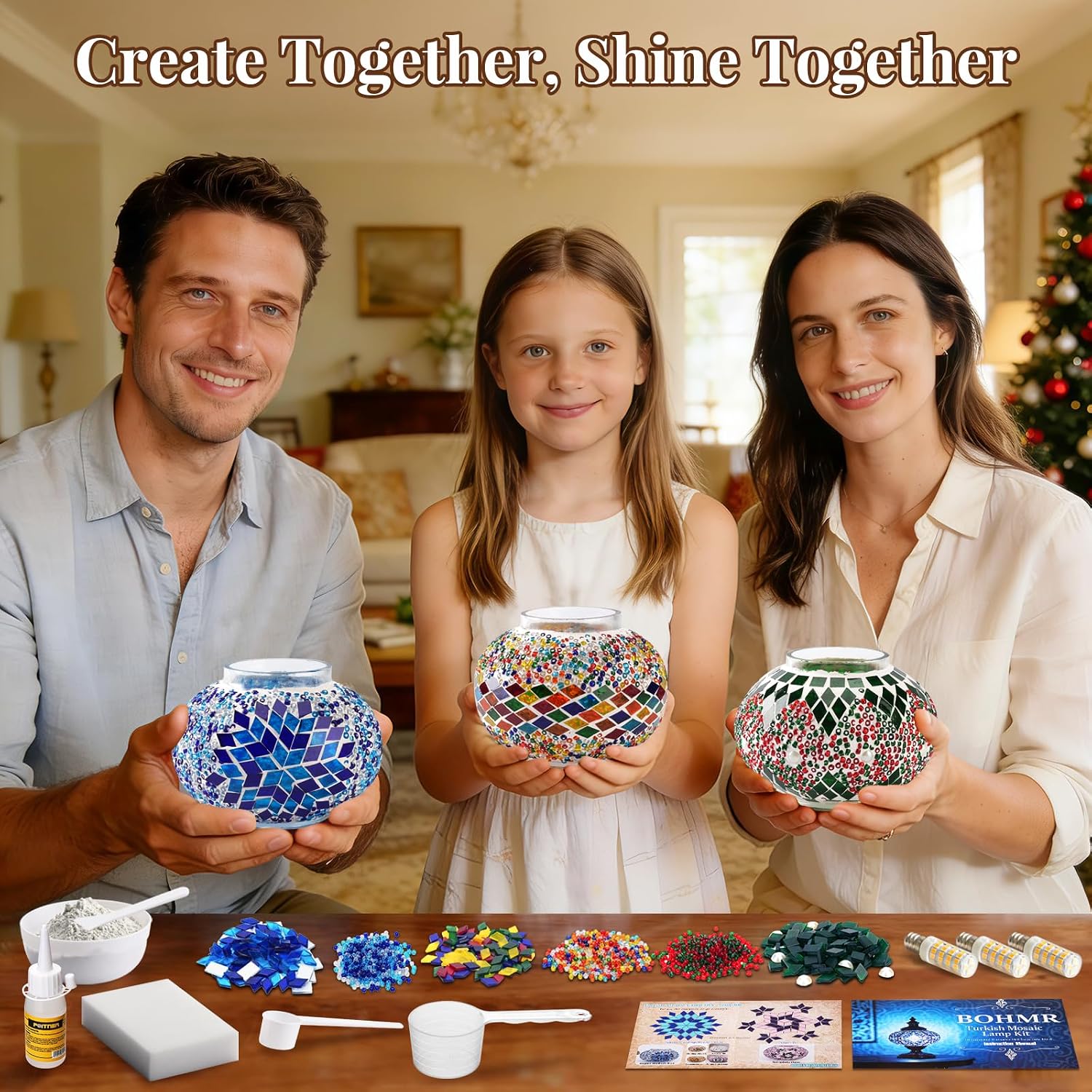 DIY 3 Globe Turkish Mosaic Lam - Art Craft Us 评论和价格