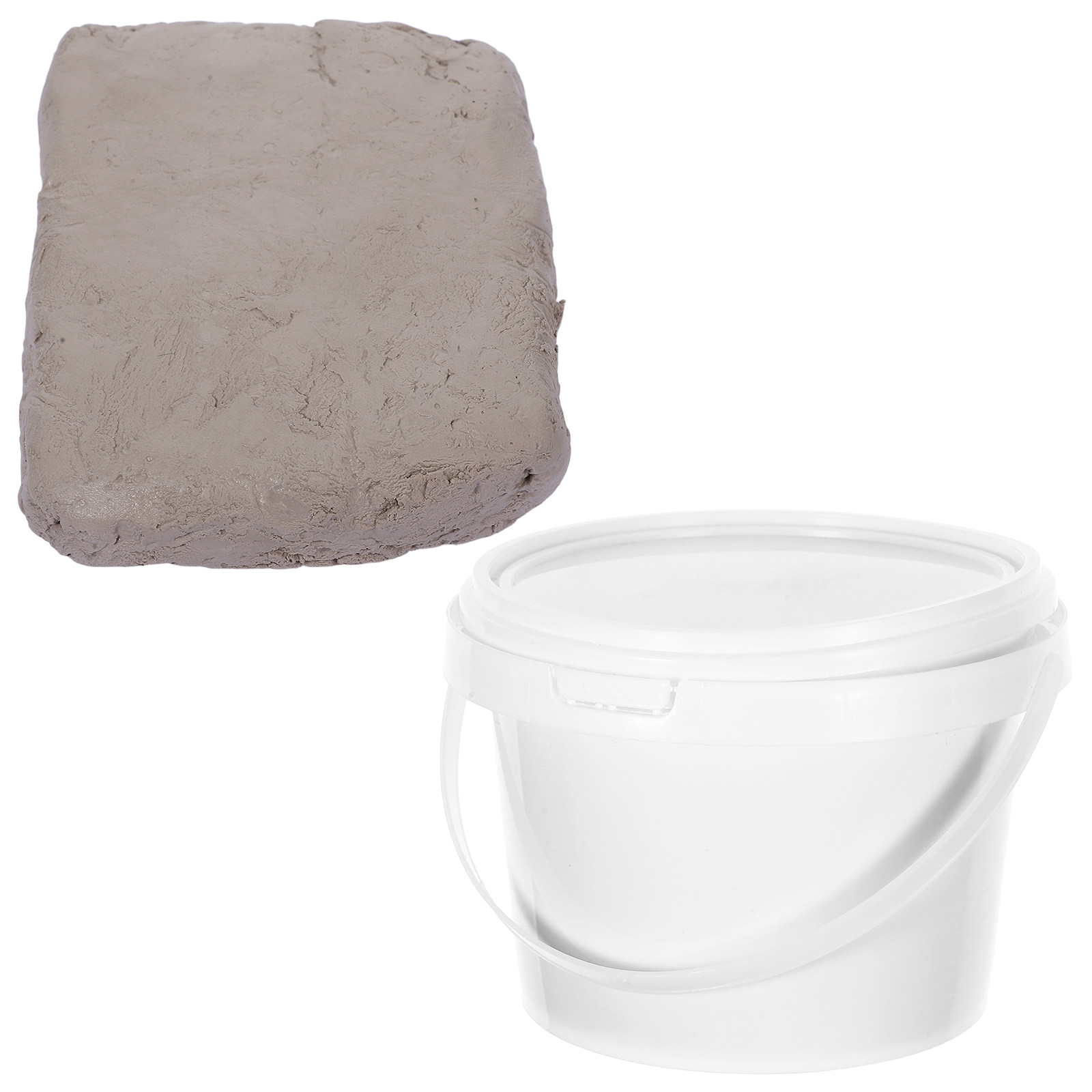 1Set White Air Dry Clay Bucket - Art Craft School 评论和价格