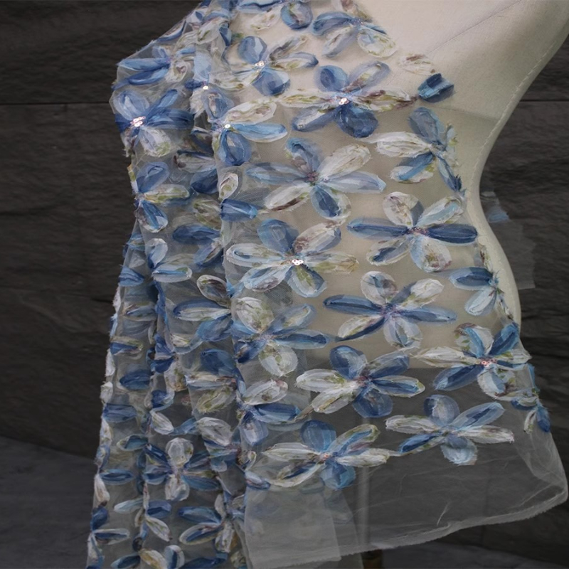 Mesh Sequin Fabric Embroidered - Art Craft Upholstery 评论和价格