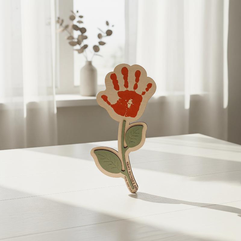 Blank Handprint Wood Flower Pl - Art And Craft For Nursery 评论和价格