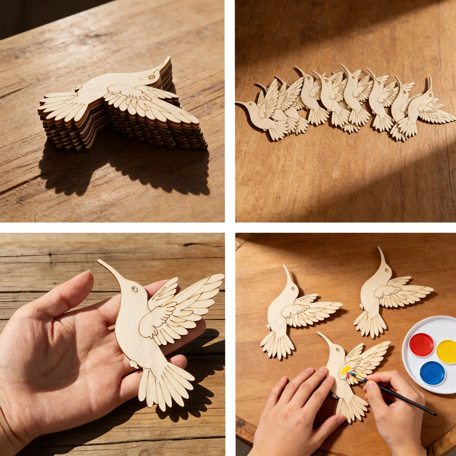 10pcs Unfinished Wood Animal B - Art Craft Us 评论和价格