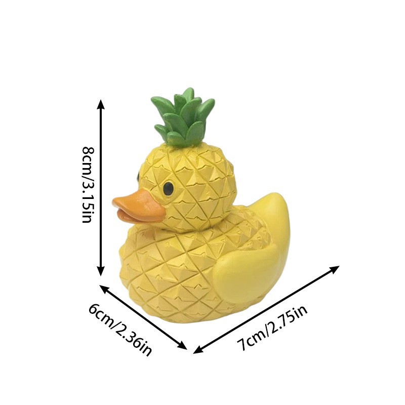 Pineapple Duck Resin Figurine, - Art Craft Duck 评论和价格
