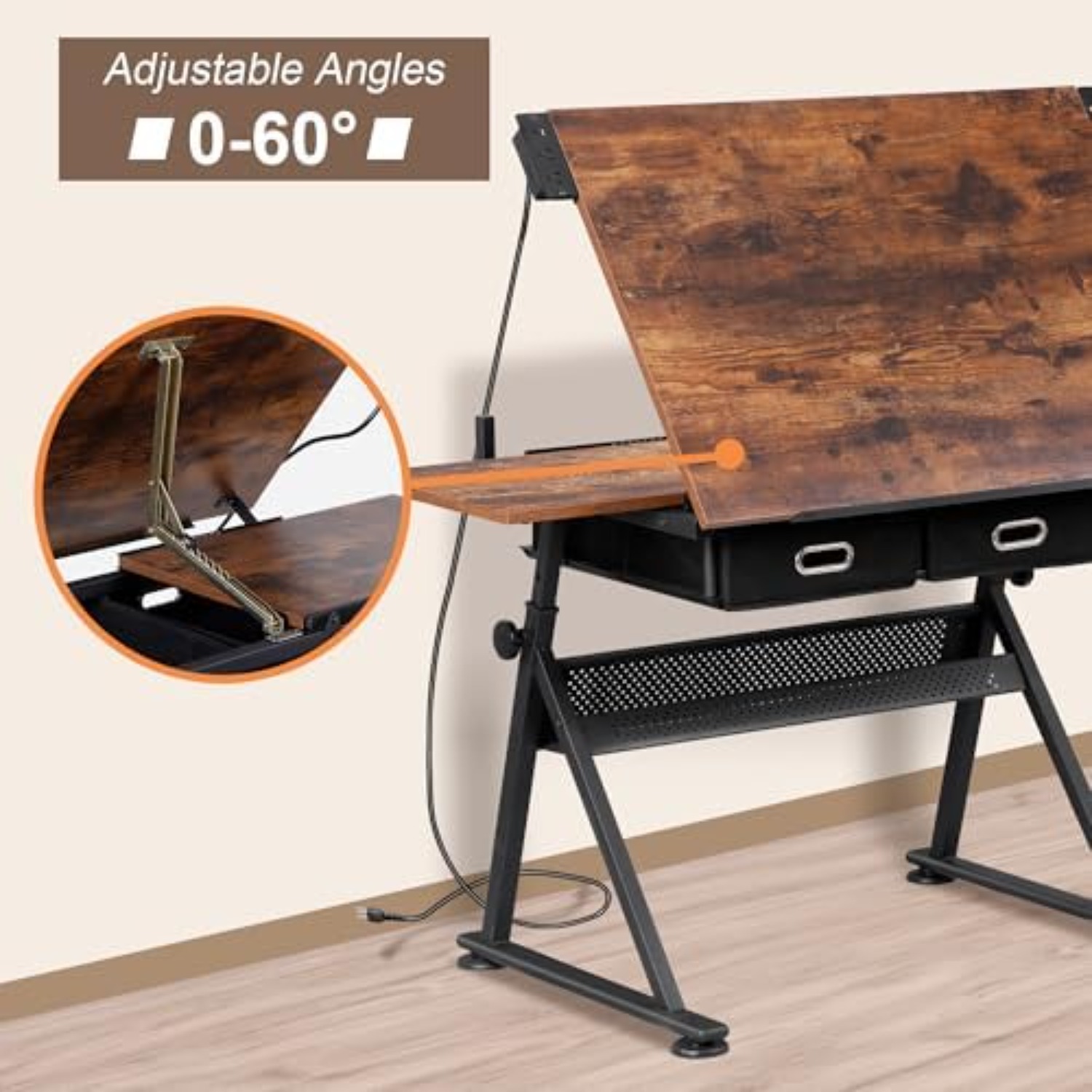 Adjustable Drafting Table with - Art Craft Us 评论和价格