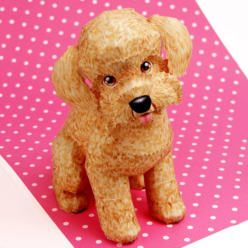 Toy Poodle Dog Folding Origami - Art Craft Center 评论和价格