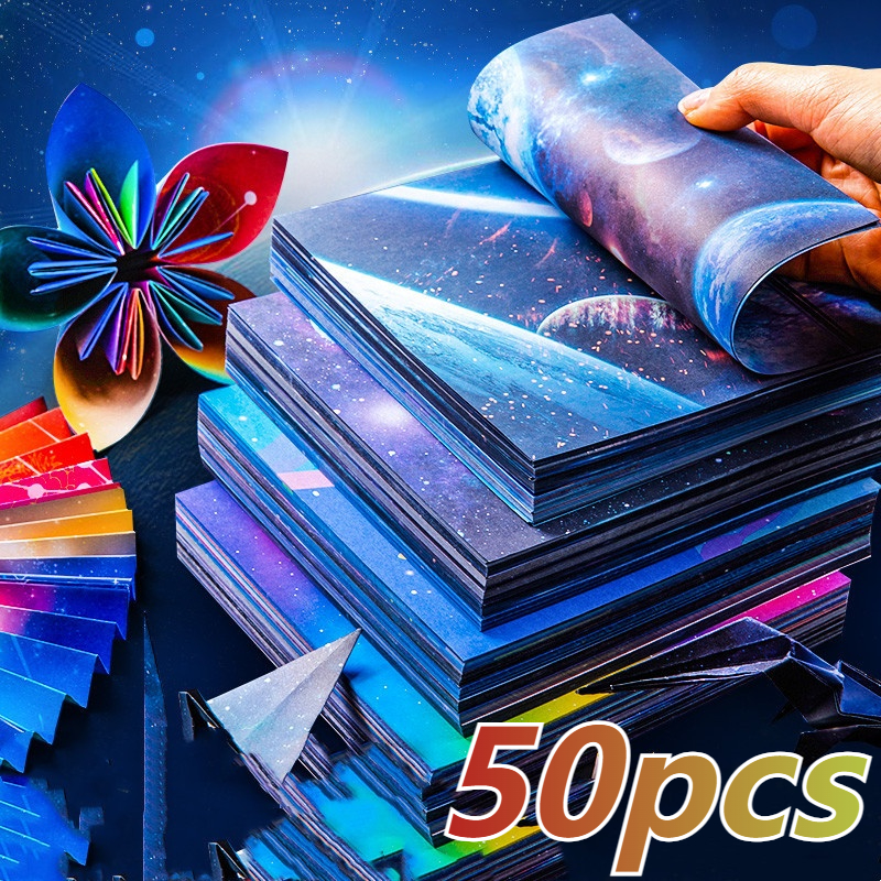 50 Sheets Origami Paper Stars  - Art And Craft Recycle 评论和价格