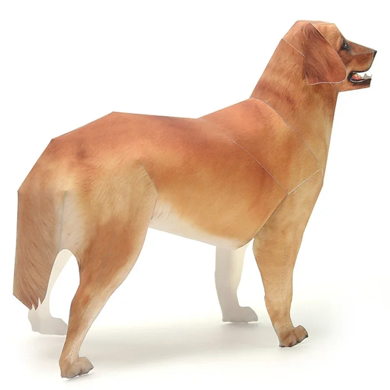 Golden Retriever Dog Paper Mod - Art Craft Center 评论和价格